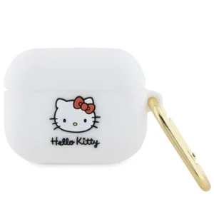 Hello Kitty Silicone 3D Kitty Head case for AirPods Pro - whiteeng