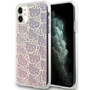 Hello Kitty IML Gradient Electrop Crowded Kitty Head Case for iPhone 11 / Xr - Pinkeng