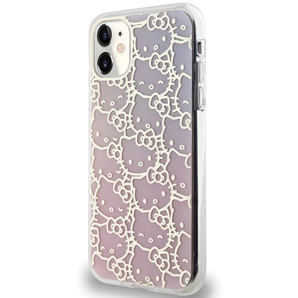 Hello Kitty IML Gradient Electrop Crowded Kitty Head Case for iPhone 11 / Xr - Pinkeng