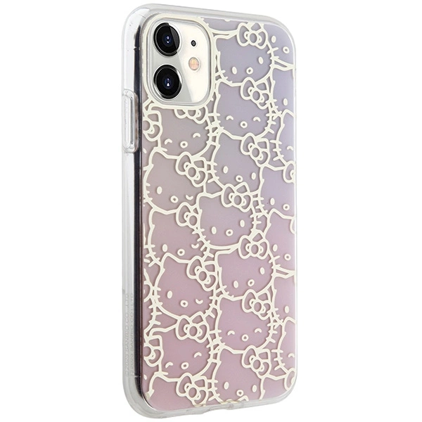 Hello Kitty IML Gradient Electrop Crowded Kitty Head Case for iPhone 11 / Xr - Pinkeng