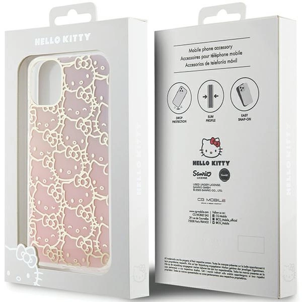 Hello Kitty IML Gradient Electrop Crowded Kitty Head Case for iPhone 11 / Xr - Pinkeng