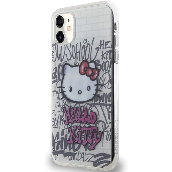 Hello Kitty IML Kitty On Bricks Graffiti case for iPhone 11 / Xr - whiteeng