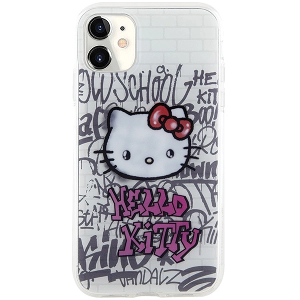 Hello Kitty IML Kitty On Bricks Graffiti case for iPhone 11 / Xr - whiteeng