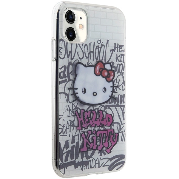 Hello Kitty IML Kitty On Bricks Graffiti case for iPhone 11 / Xr - whiteeng