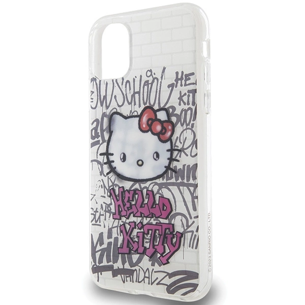 Hello Kitty IML Kitty On Bricks Graffiti case for iPhone 11 / Xr - whiteeng