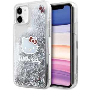 Hello Kitty Liquid Glitter Charms Kitty Head Case for iPhone 11 / Xr - Silvereng