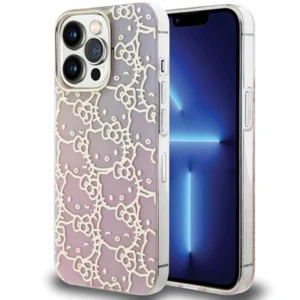 Hello Kitty IML Gradient Electrop Crowded Kitty Head case for iPhone 13 Pro / 13 - pinkeng