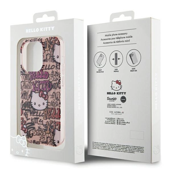 Hello Kitty IML Tags Graffiti case for iPhone 13 Pro / 13 - pinkeng