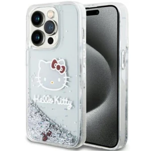 Hello Kitty Liquid Glitter Charms Kitty Head case for iPhone 13 Pro / 13 - silvereng