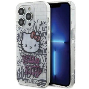 Hello Kitty IML Kitty On Bricks Graffiti case for iPhone 13 Pro Max - whiteeng