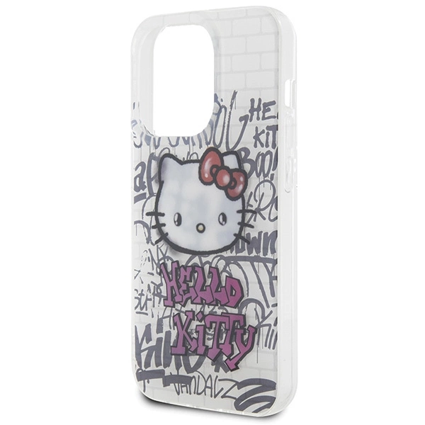 Hello Kitty IML Kitty On Bricks Graffiti case for iPhone 14 Pro - whiteeng