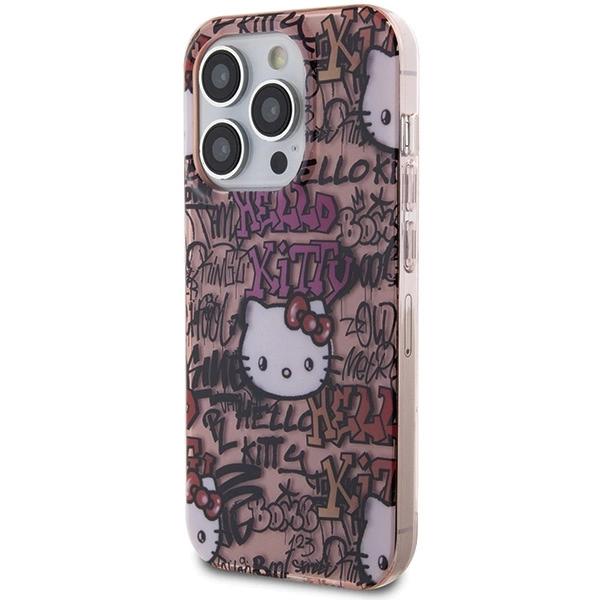 Hello Kitty IML Tags Graffiti case for iPhone 14 Pro - pinkeng