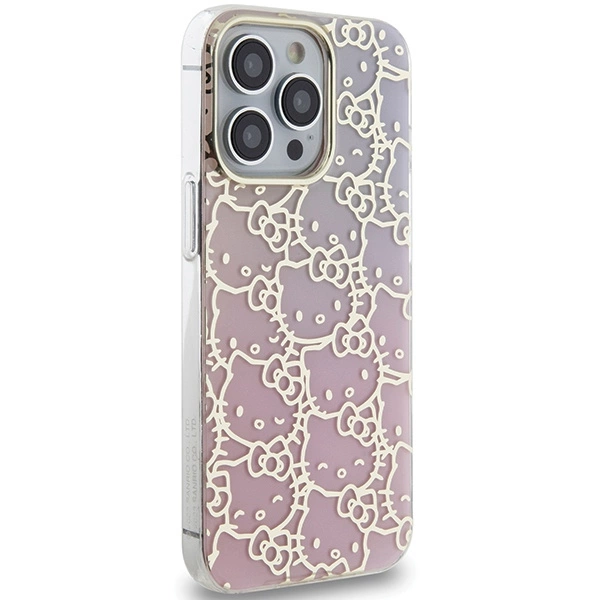 Hello Kitty IML Gradient Electrop Crowded Kitty Head Case for iPhone 14 Pro Max - Pinkeng