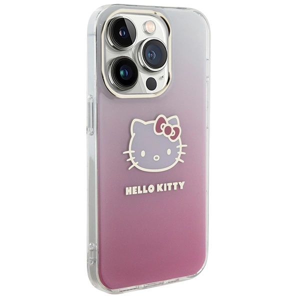 Hello Kitty IML Gradient Electrop Kitty Head case for iPhone 15 Pro - pinkeng