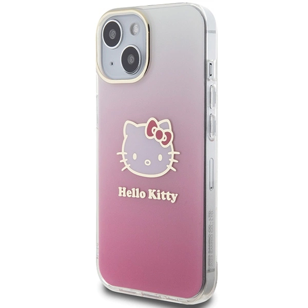 Hello Kitty IML Gradient Electrop Kitty Head case for iPhone 15 - pinkeng