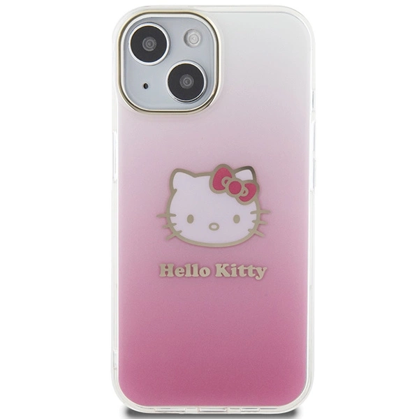 Hello Kitty IML Gradient Electrop Kitty Head case for iPhone 15 - pinkeng