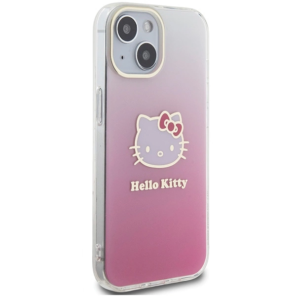Hello Kitty IML Gradient Electrop Kitty Head case for iPhone 15 - pinkeng