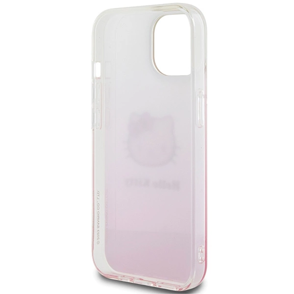 Hello Kitty IML Gradient Electrop Kitty Head case for iPhone 15 - pinkeng