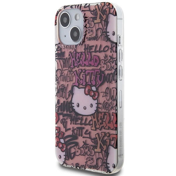 Hello Kitty IML Tags Graffiti case for iPhone 15 - pinkeng