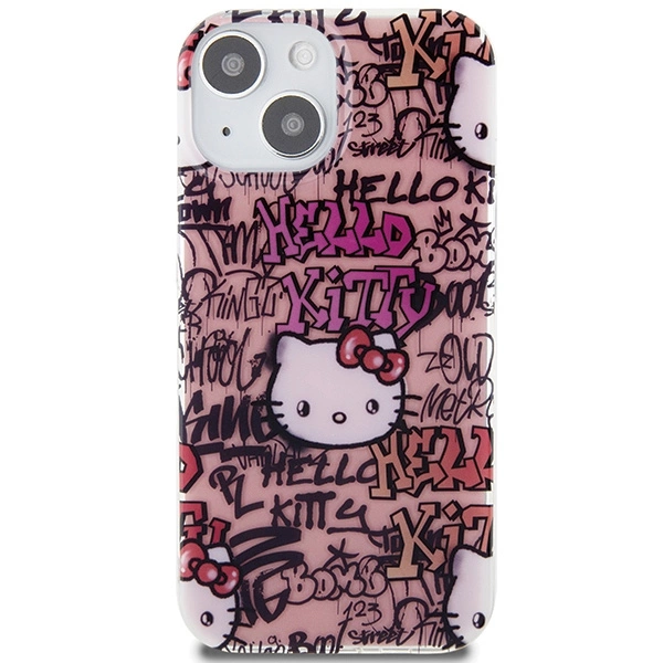 Hello Kitty IML Tags Graffiti case for iPhone 15 - pinkeng