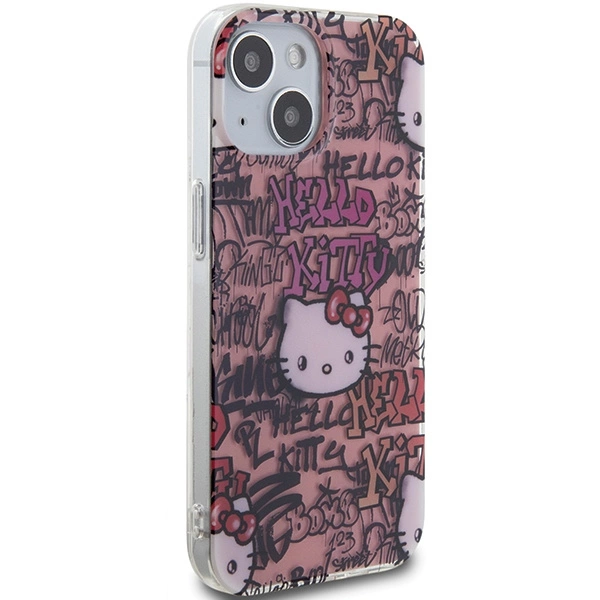 Hello Kitty IML Tags Graffiti case for iPhone 15 - pinkeng