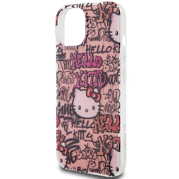 Hello Kitty IML Tags Graffiti case for iPhone 15 - pinkeng