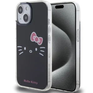 Hello Kitty IML Kitty Face case for iPhone 15 - blackeng