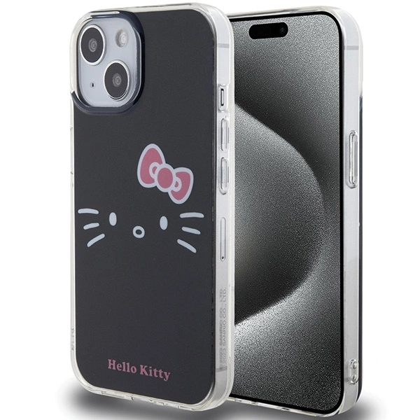 Hello Kitty IML Kitty Face case for iPhone 15 - blackeng