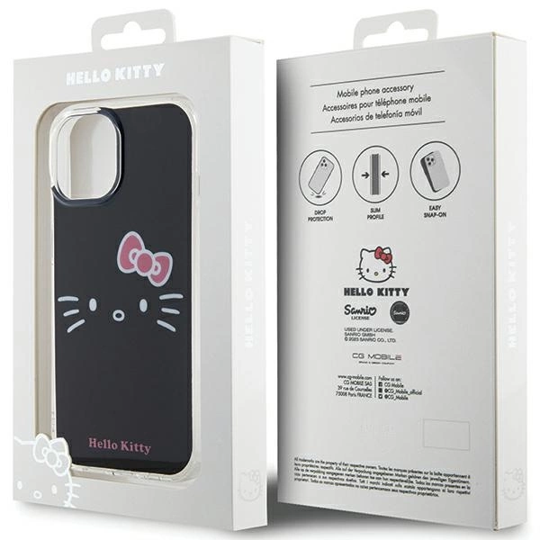 Hello Kitty IML Kitty Face case for iPhone 15 - blackeng