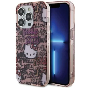Hello Kitty IML Tags Graffiti case for iPhone 15 Pro Max - pinkeng