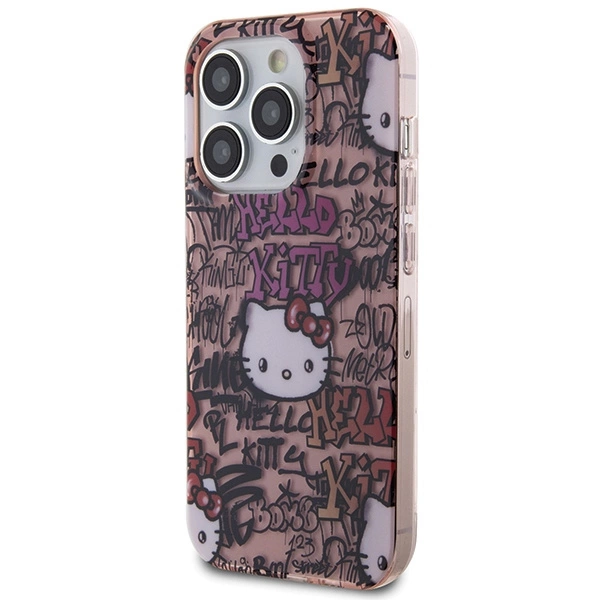 Hello Kitty IML Tags Graffiti case for iPhone 15 Pro Max - pinkeng
