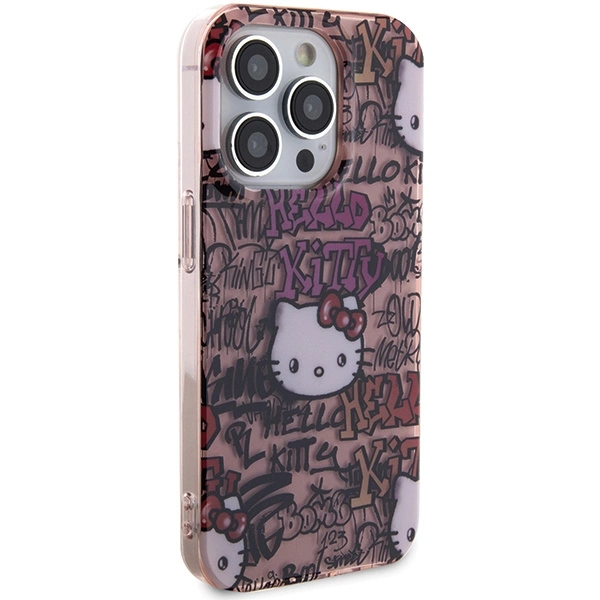Hello Kitty IML Tags Graffiti case for iPhone 15 Pro Max - pinkeng