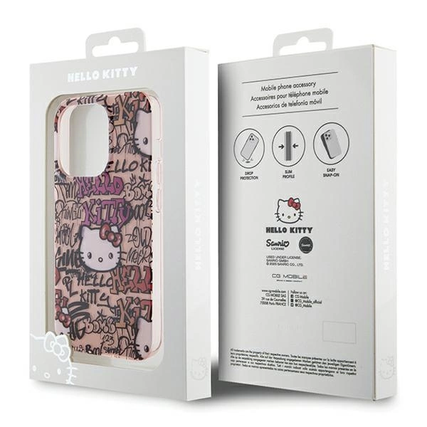 Hello Kitty IML Tags Graffiti case for iPhone 15 Pro Max - pinkeng