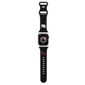Hello Kitty Silicone Kitty Head strap for Apple Watch 38/40/41mm - blackeng