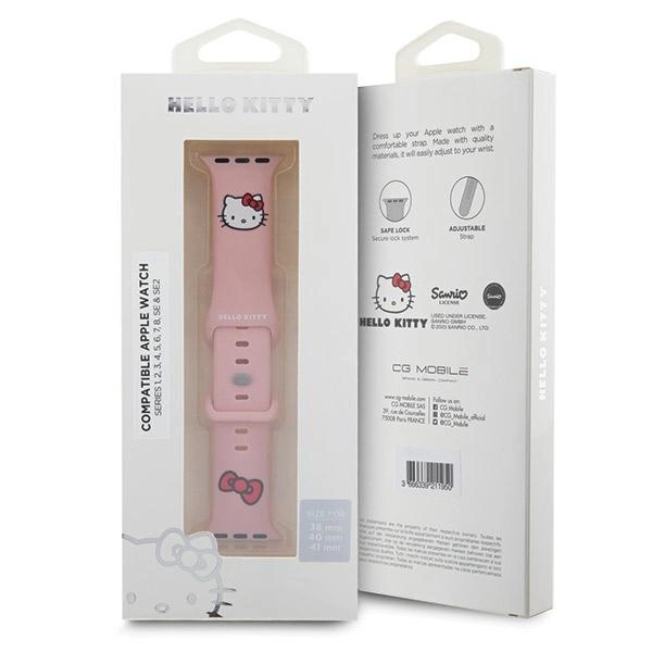 Hello Kitty Silicone Kitty Head strap for Apple Watch 38/40/41mm - pinkeng