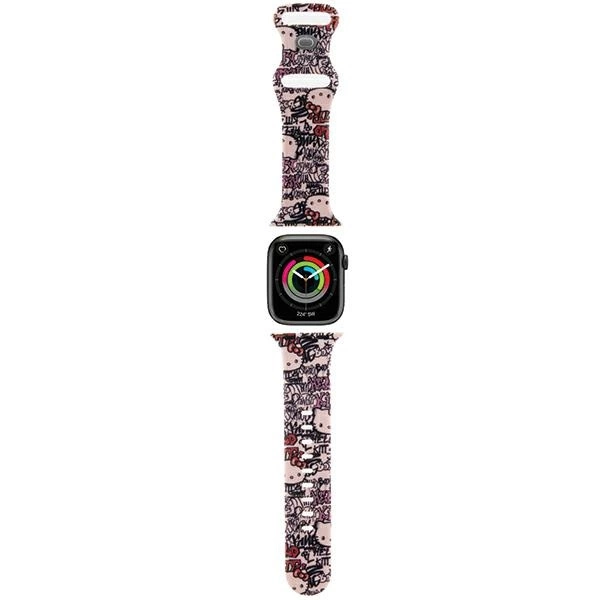 Hello Kitty Silicone Tags Graffiti Strap for Apple Watch 38/40/41mm - Pinkeng