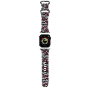 Hello Kitty Silicone Bows & Stripes Strap for Apple Watch 38/40/41mm - Blackeng