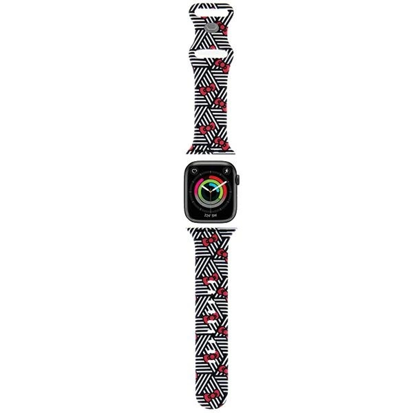 Hello Kitty Silicone Bows & Stripes Strap for Apple Watch 38/40/41mm - Blackeng
