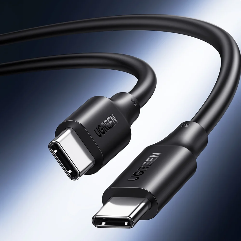 Ugreen US562 USB-C - USB-C PD QC cable 100W 5A 480Mb/s 1.5m - blackeng
