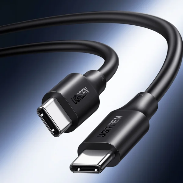Ugreen US562 USB-C - USB-C PD QC cable 100W 5A 480Mb/s 1.5m - blackeng