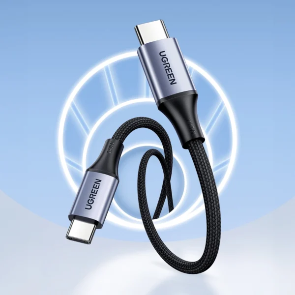 Ugreen US535 USB-C / USB-C PD cable 240W 5A 1m - grayeng