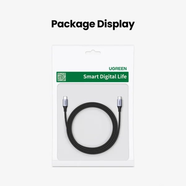 Ugreen US535 USB-C / USB-C PD cable 240W 5A 1m - grayeng