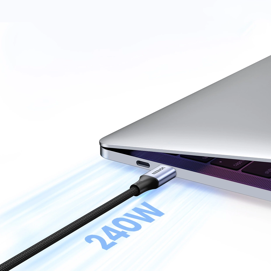 Ugreen US535 USB-C / USB-C PD cable 240W 5A 1m - grayeng