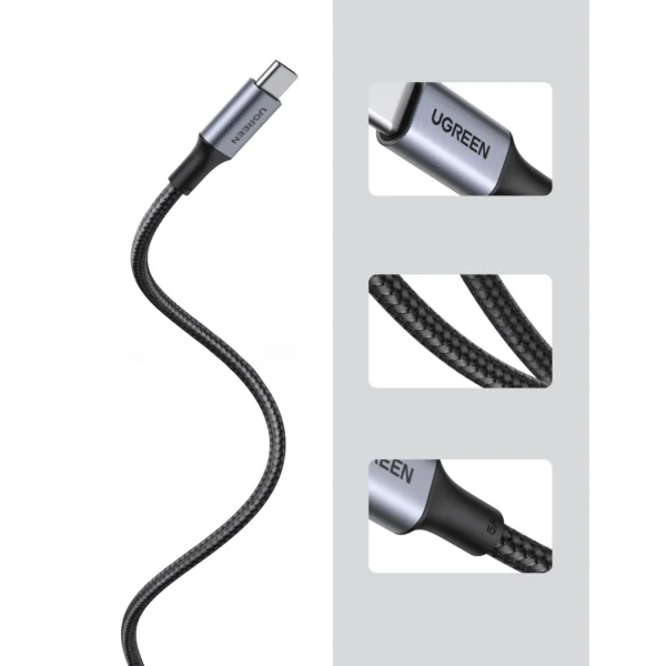 Ugreen US316 USB-C / USB-C Cable 480Mb/s 5A 0.5m - Grayeng