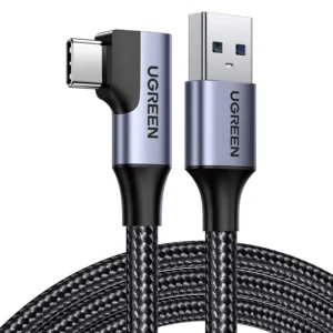 Ugreen US385 USB-A / USB-C 90º 5Gb/s 3A 1m angled cable - blackeng