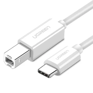 Ugreen US241 USB-C / USB-B 2.0 Cable for Scanner Printer 1.5 m - Whiteeng