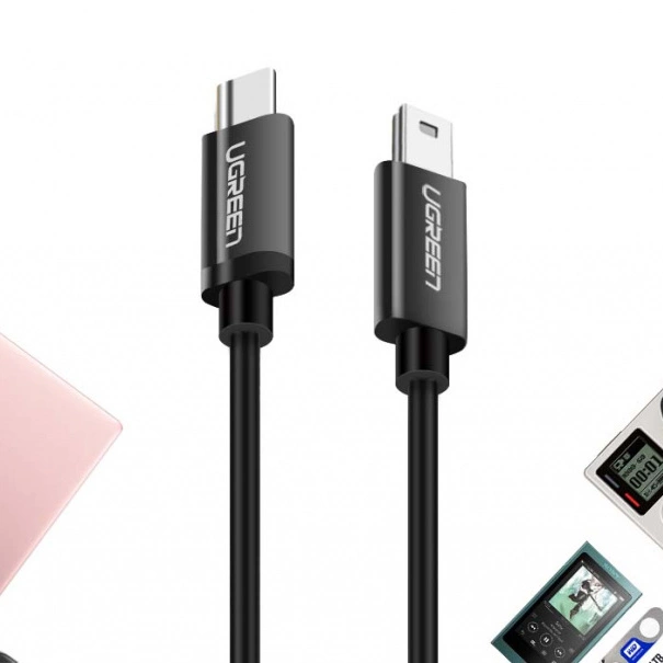 Ugreen US242 USB-C (male) / mini USB (male) cable 1 m - blackeng