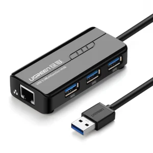 Ugreen 20265 USB-A / RJ45 1000 Mbps HUB 3x USB 3.0 network adapter - blackeng
