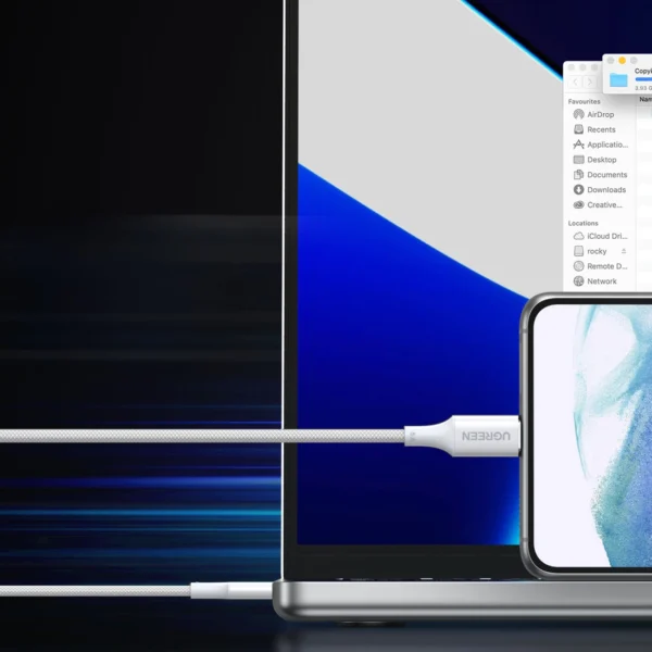 Ugreen US557 USB-C / USB-C PD cable 100W 1.5m - whiteeng