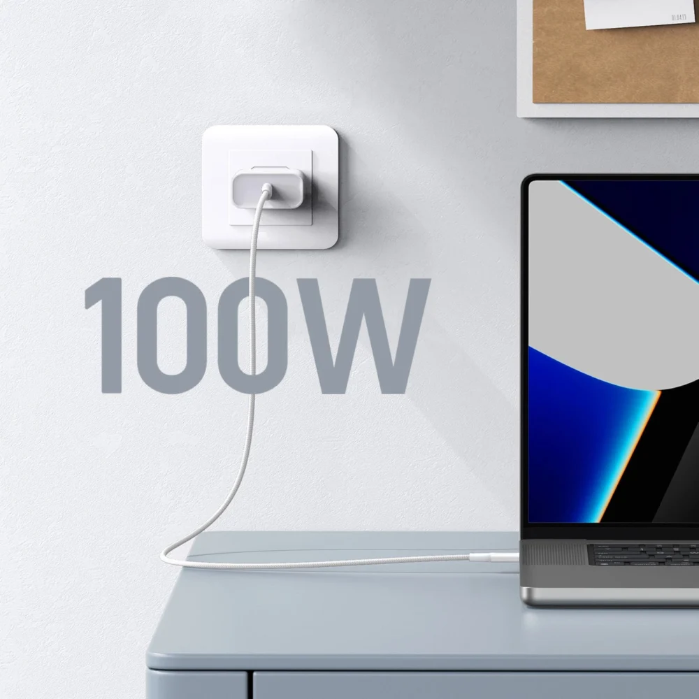 Ugreen US557 USB-C / USB-C PD cable 100W 2m - whiteeng